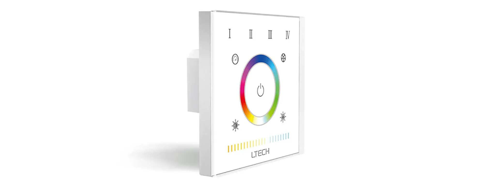E5S  RF2.4GHz RGBW and CT Touch Panel, PWM Power O/P, 12/24Vdc, 360W 15A, Single/Multi Zone Support.